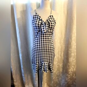 Black Gingham Dress